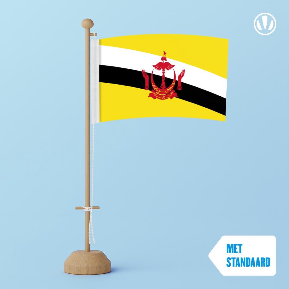 Tafelvlag Brunei 10x15cm | met standaard